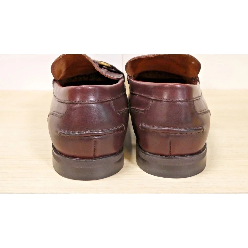 Kenneth Cole Reaction Burgandy-Brown Leather Bit Loafers Men's Size 12 M